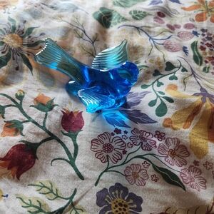 BlueBird Of Happiness Glass - Vtg Signed 1997